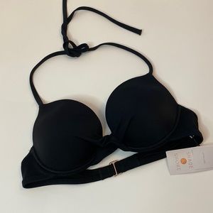 Bikini Swim Top- Black Size 34B